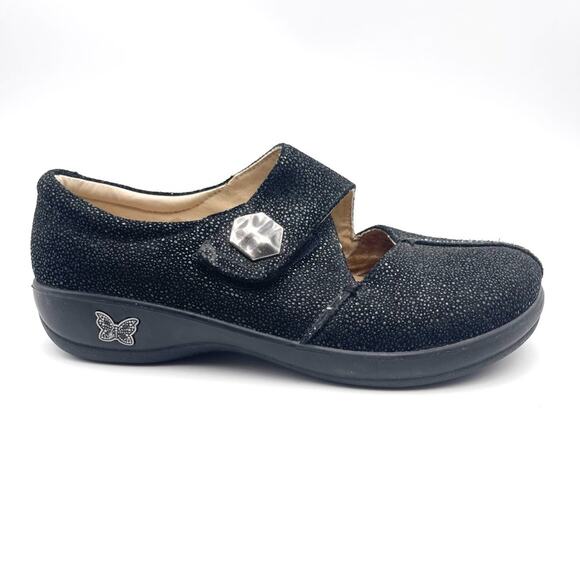 Alegria Kaitlyn Night Gleam women's black leather Mary Jane size 9 - Picture 1 of 12